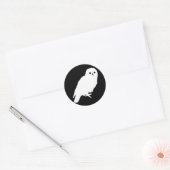 De meest Geweldige witte uil op aarde Ronde Sticker (Envelop)