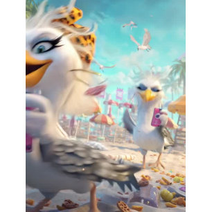 De meest sassige trio wacky chicks op het strand tissuepapier