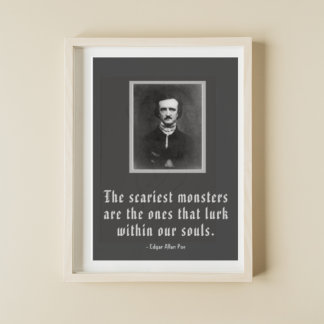 De meest Scariaste Monsters Edgar Allan Poe Quote  Poster