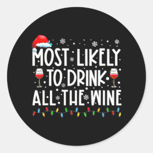 De meest waarschijnlijke Drink van de gehele wijnf Ronde Sticker