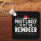 De meest waarschijnlijke kerstfeestdag in de rendi sleutelhanger (Voorkant)