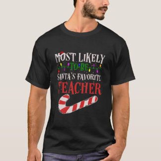 De meest waarschijnlijke kerstman is de favoriet v t-shirt
