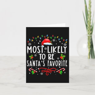 De meest waarschijnlijke kerstman is de favoriete  kaart