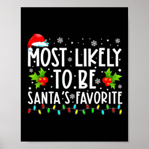 De meest waarschijnlijke kerstman is de favoriete poster