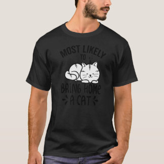 De meest waarschijnlijke om een kat, een liefdevol t-shirt
