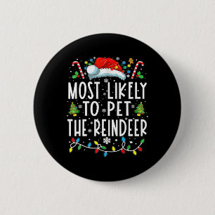 De meest waarschijnlijke plek voor de rendierkerst ronde button 5,7 cm