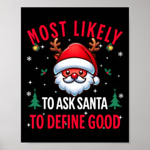 De meest waarschijnlijke vraag aan de Kerstman om Poster
