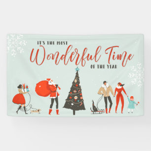 De meest wonderbaarlijke tijd van het jaar Kerst Spandoek
