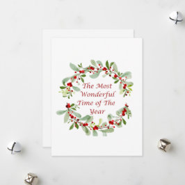 De meest wonderbaarlijke tijd van het jaar op een  feestdagenkaart