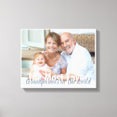 De meeste geliefde grootouders in de Wereld Foto W Canvas Afdruk (Voorkant)