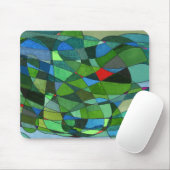 "De meeste groenen" Abstract design Mousepad Muismat (Met muis)