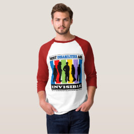 De meeste handicaps zijn onzichtbaar - Mannen LS R T-shirt