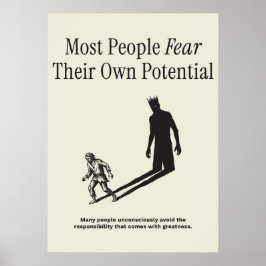 De Meeste Mensen Vrezen Hun Eigen Potentieel Poster
