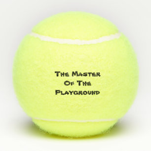 De meester van de speeltuin tennisbal tennisballen