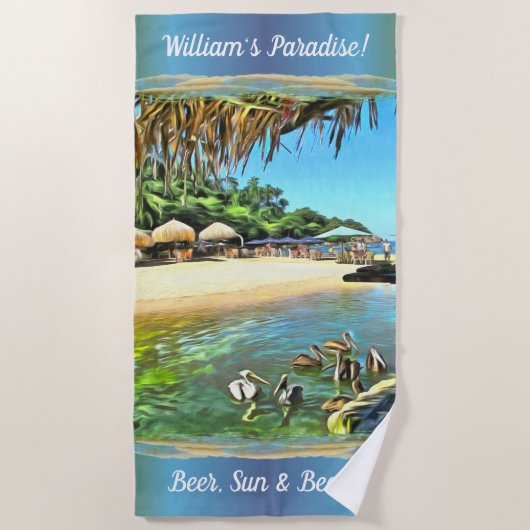 De Meets Ocean Paradise & Beer 0330 Strandlaken (Voorkant)