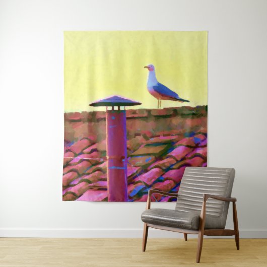 De meeuw op een middag van conclaaf wandkleed (In situ)