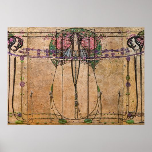 De mei-koningin van Margaret Macdonald Mackintosh Poster (Voorkant)