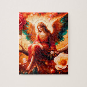 De melancholische engel zittend in een boom legpuzzel