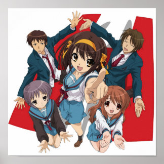 De Melancholy van Haruhi Suzumiya Poster