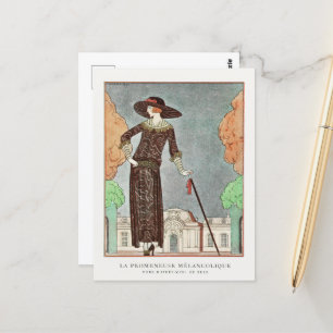 De Melancholy Walker van George Barbier Briefkaart