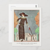 De Melancholy Walker van George Barbier Briefkaart (Voorkant / Achterkant)