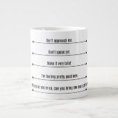 De Melanie-Mok Jumbo Black en White Extra Grote Beker (Voorkant)