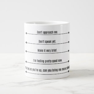 De Melanie-Mok Jumbo Black en White Extra Grote Beker