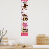 De Melanie Monkey Girl Groeigrafiek houdt op 8x44! Poster (Keuken)