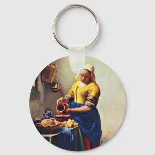 De melkmaïde [1]. Door Johannes Vermeer Sleutelhanger