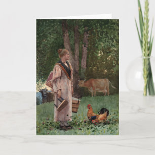 De melkmeid   Winslow Homer Kaart
