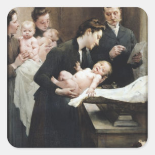De melkval in BellevilleDoctor Variot's Vierkante Sticker