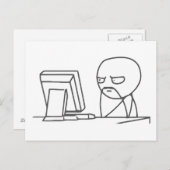  de mème de l'ordinateur - carte postale (Devant / Derrière)