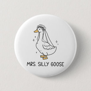 De meneer Silly Goose en mevrouw Silly Goose Koppe Ronde Button 5,7 Cm