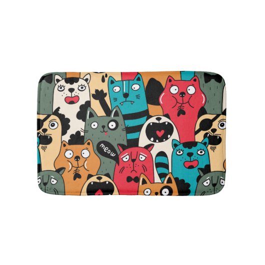 De menigte katten badmat (Voorkant)