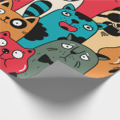 De menigte katten cadeaupapier (Hoek)