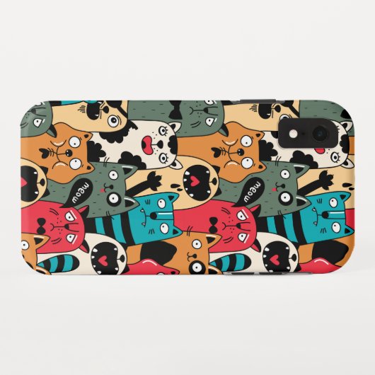 De menigte katten Case-Mate iPhone case (Achterkant (horizontaal))