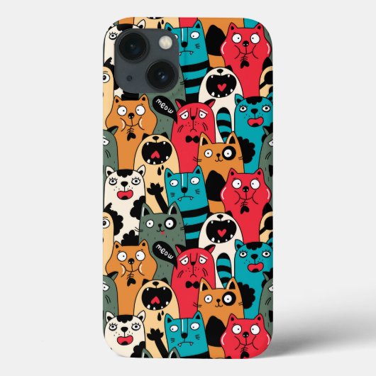 De menigte katten Case-Mate iPhone case (Achterkant)