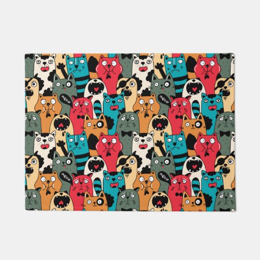 De menigte katten deurmat (Voorkant)