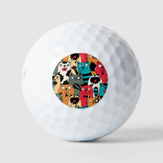 De menigte katten golfballen (Voorkant)