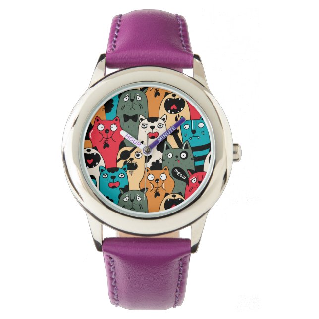 De menigte katten horloge (Voorkant)
