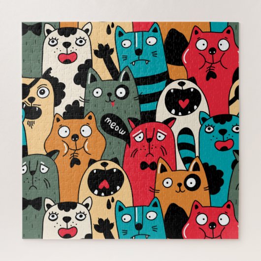 De menigte katten legpuzzel (Verticaal)