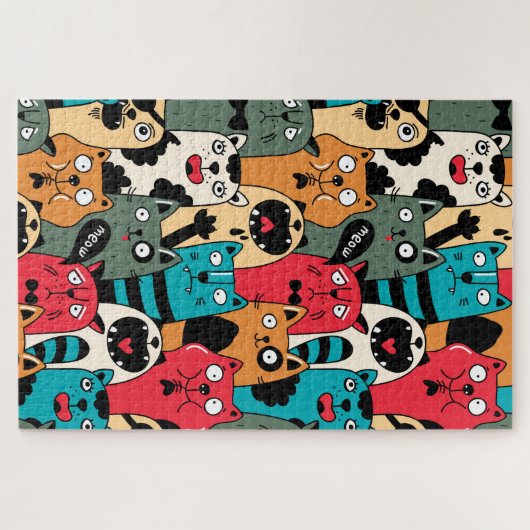 De menigte katten legpuzzel (Horizontaal)