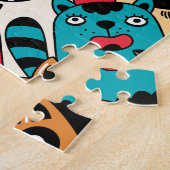 De menigte katten legpuzzel (Zijkant)