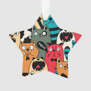 De menigte katten ornament