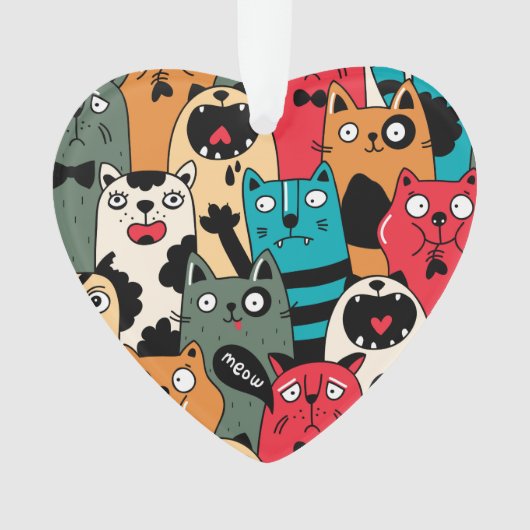 De menigte katten ornament (voorkant)