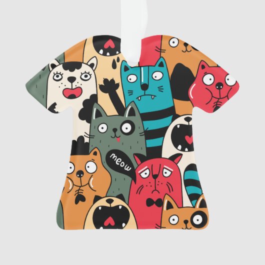 De menigte katten ornament (voorkant)