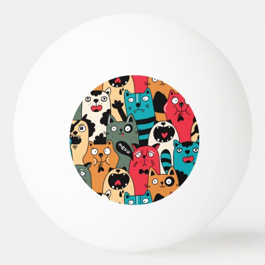De menigte katten pingpongballen (Voorkant)