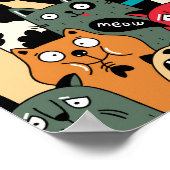 De menigte katten poster (Hoek)