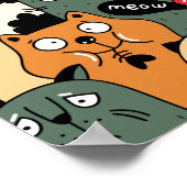 De menigte katten poster (Hoek)