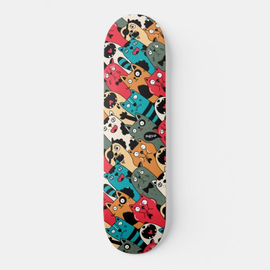 De menigte katten skateboard (Voorkant)